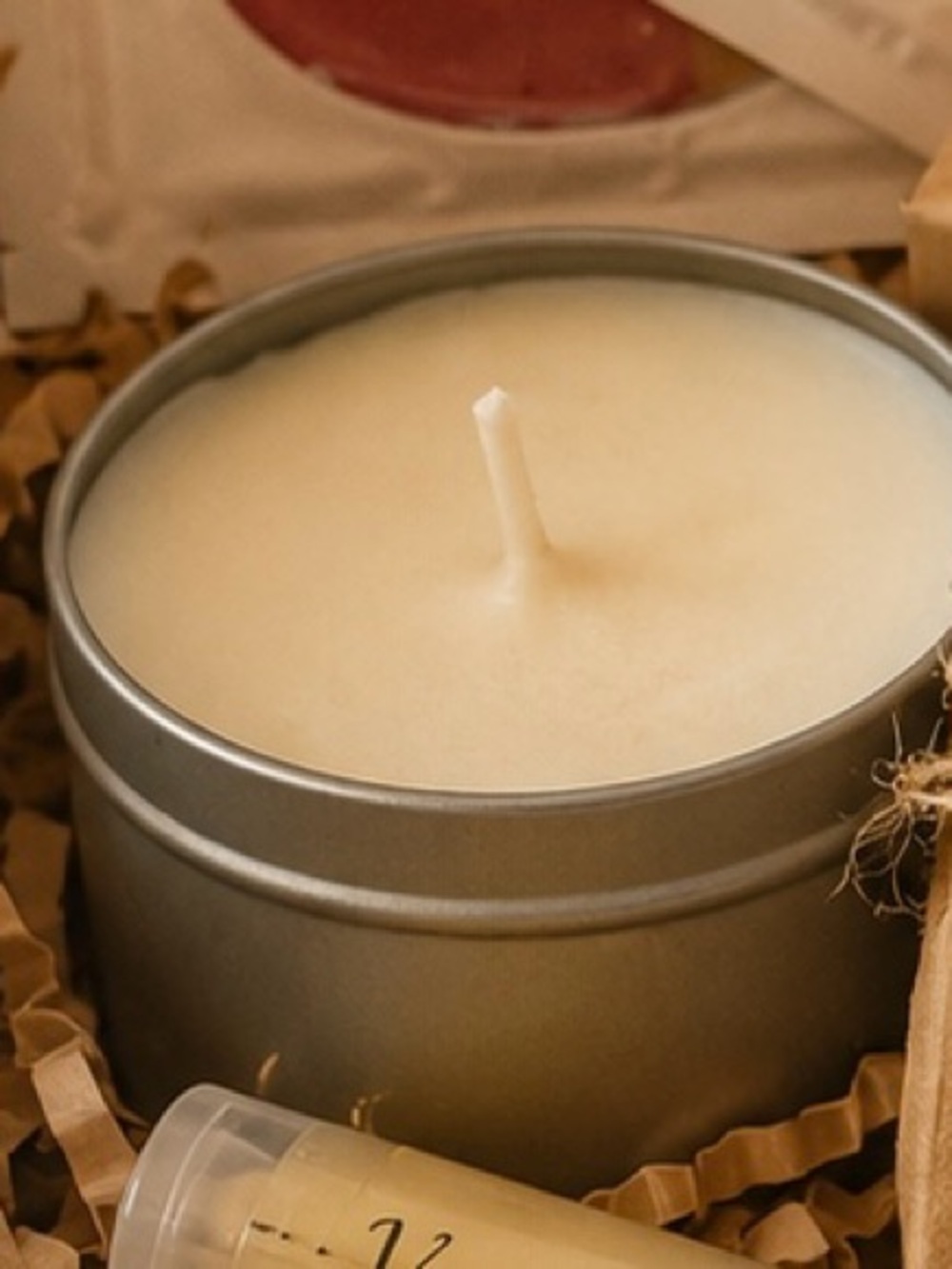 Handmade Carmel Vanilla Cream Tin Candle - Home Accents